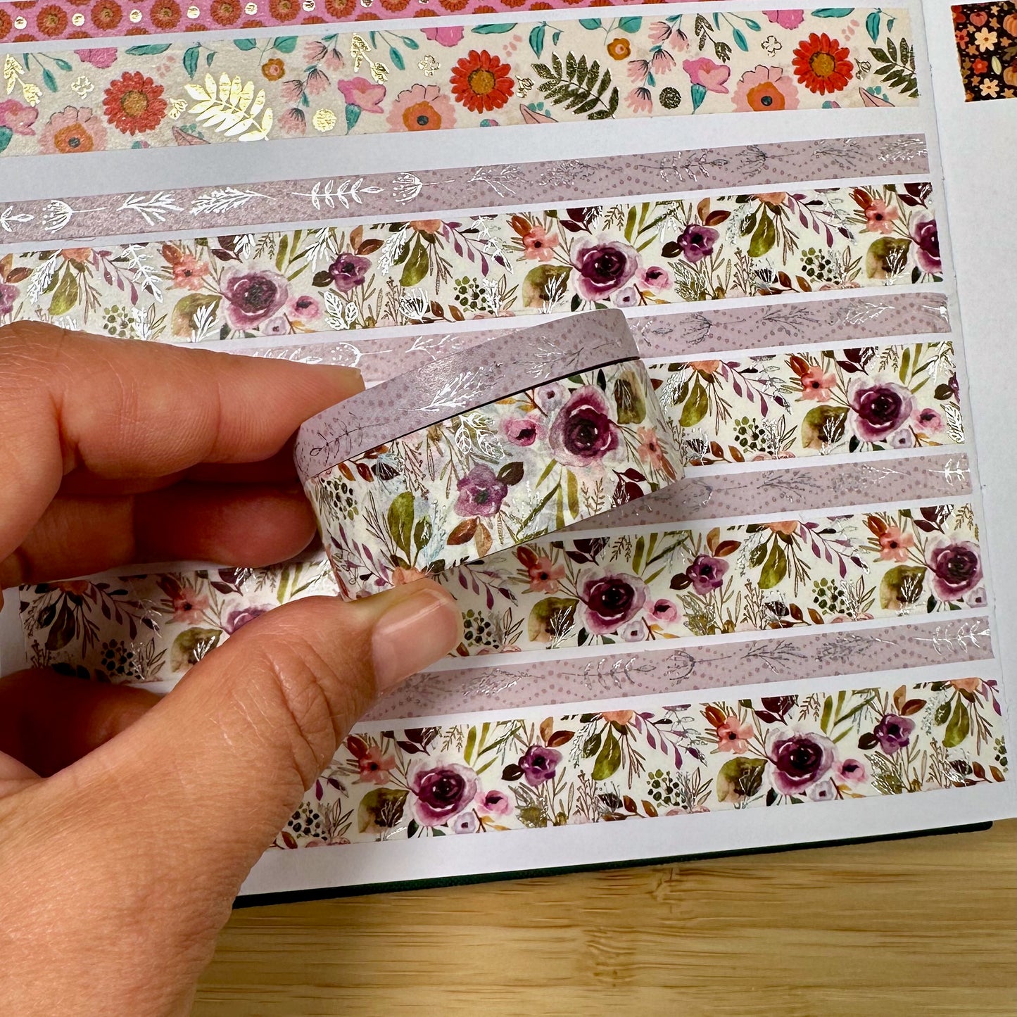 KIT-181 || AUTUMN AMETHYST silver foiled washi tape