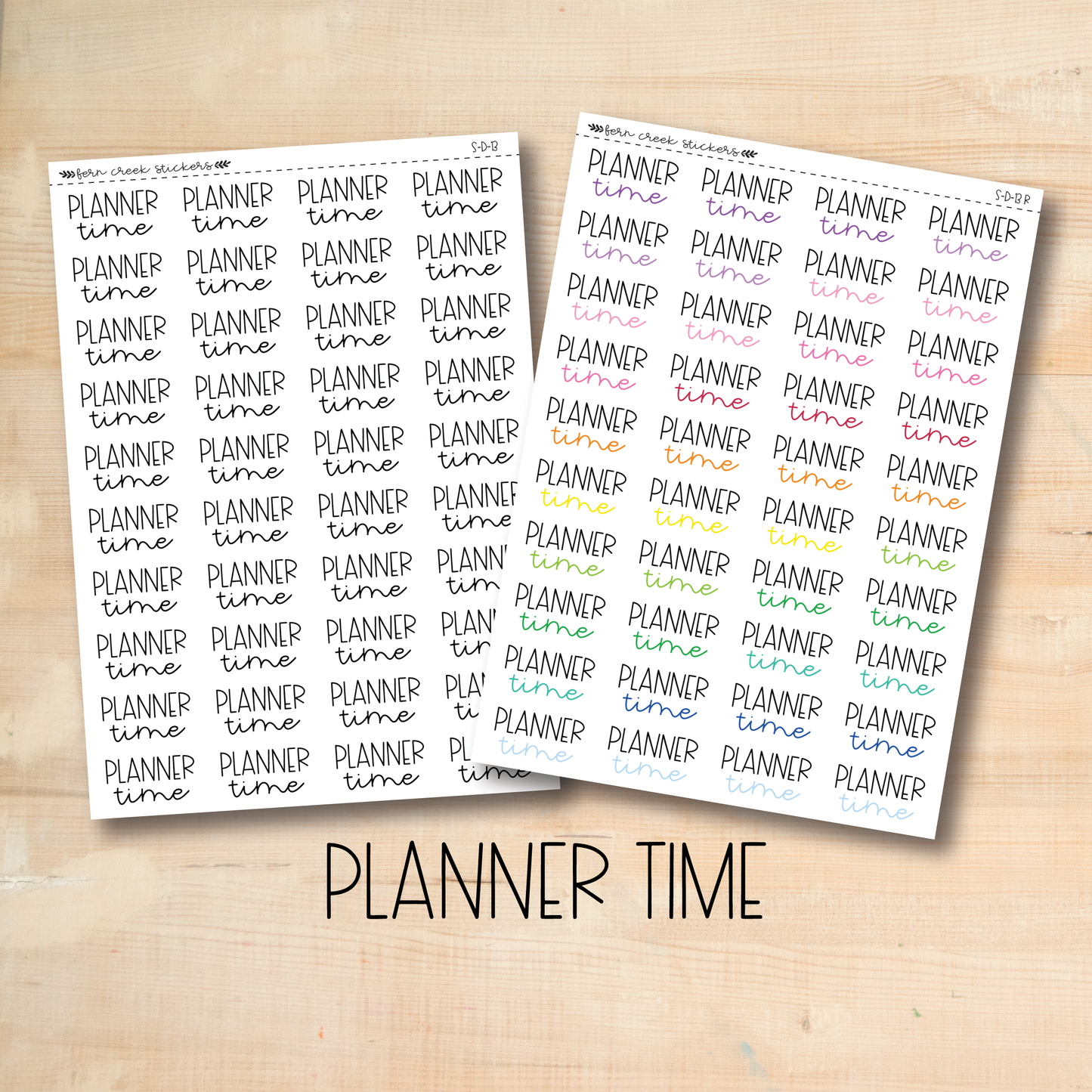 S-D-13 || PLANNER TIME script stickers