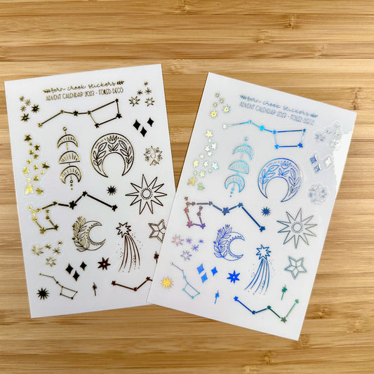 ADVENT23-FDECO || Foiled deco stickers