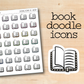 DOODLEICONS-01 || BOOK doodle icon planner stickers