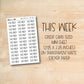 this week credit card sized mini sheet stickers on transparent matte paper