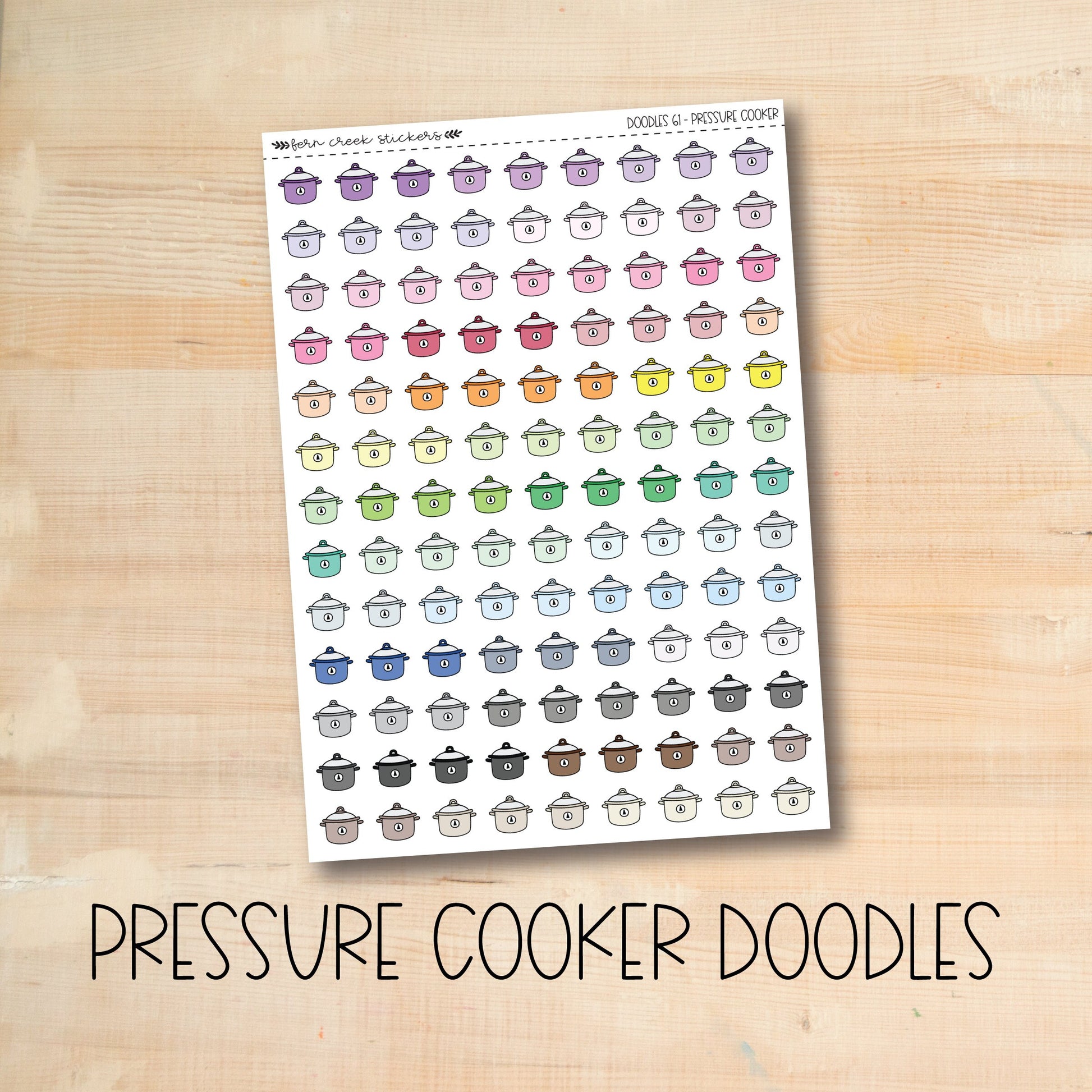 a picture of a sticker of a pressure cooker doodles