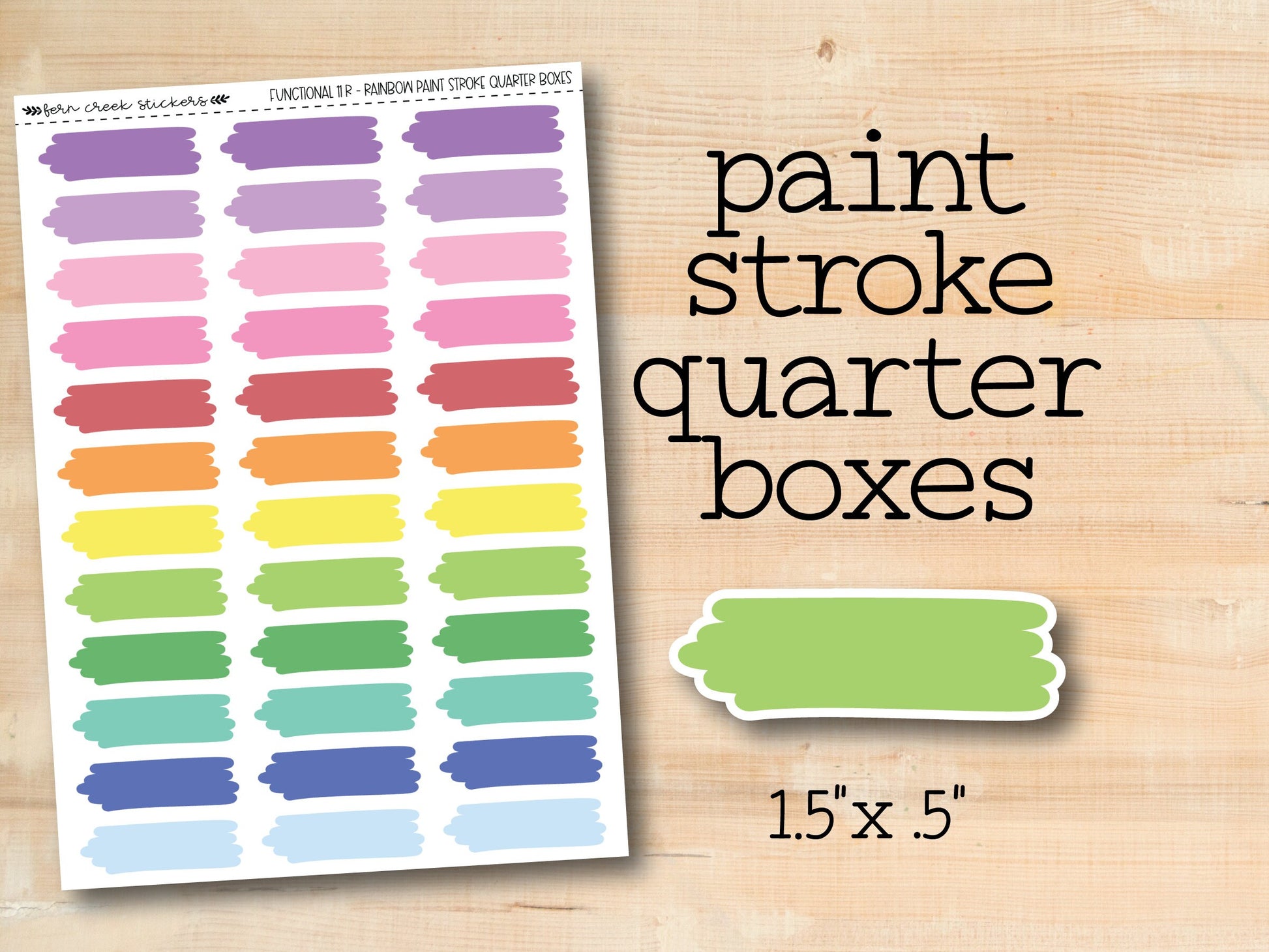a sticker of paint stroke quarter boxes