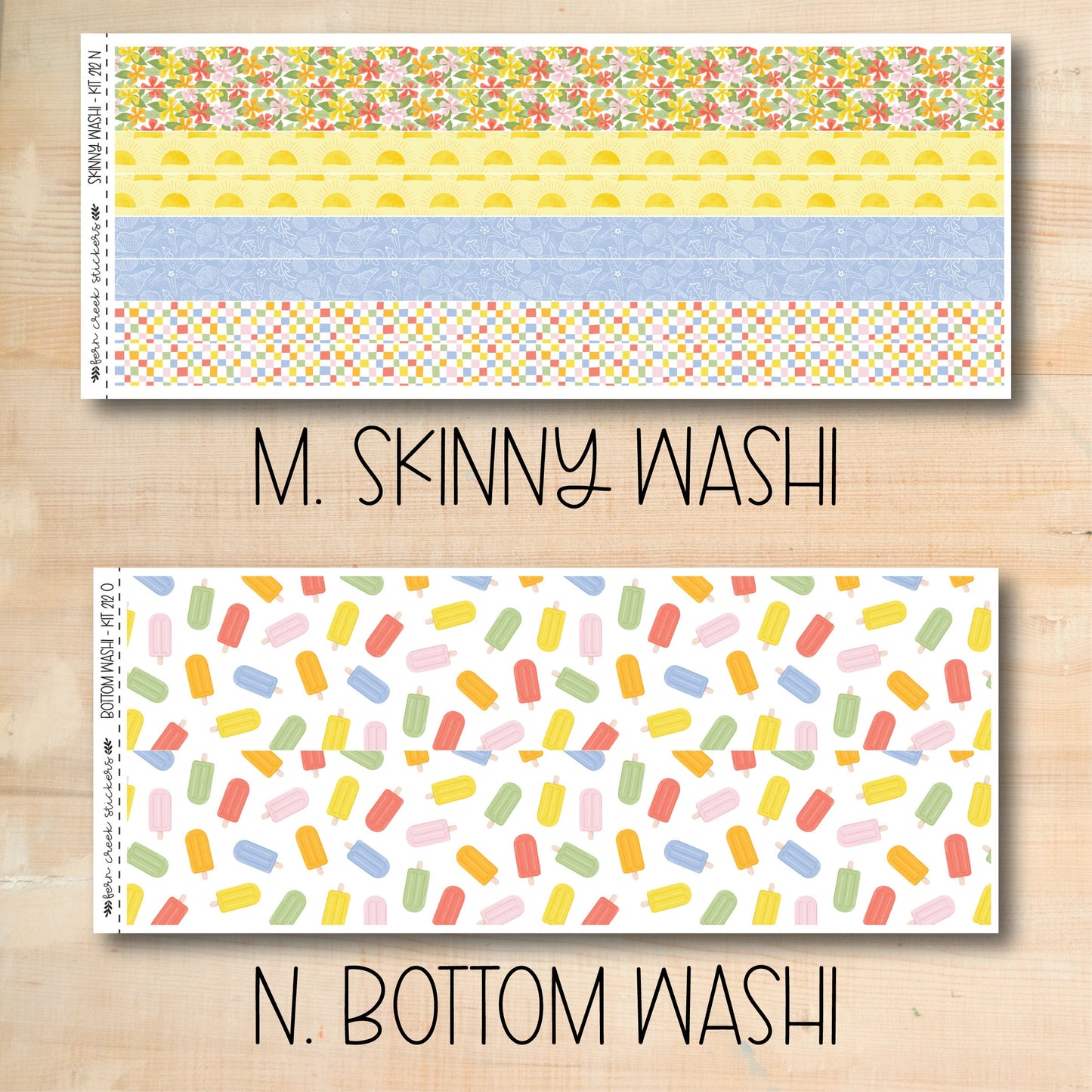 a pair of washi tapes with the words m skinnyy washi on them