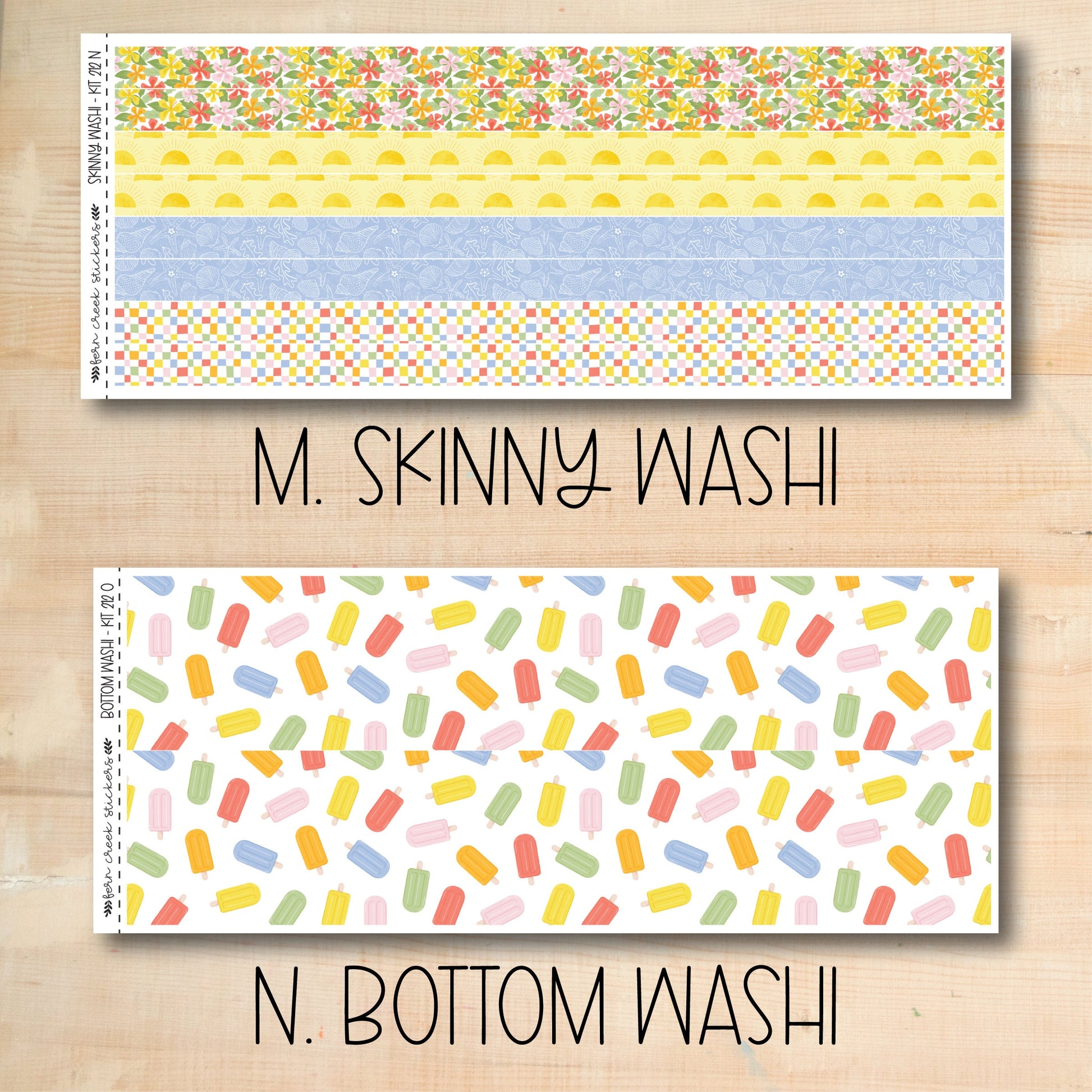 a pair of washi tapes with the words m skinnyy washi on them