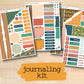 the journaling kit includes a variety of stickers