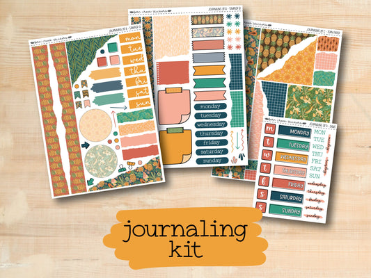 the journaling kit includes a variety of stickers