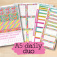 a5 daily planner printables for the month of the week