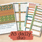 a5 daily planner stickers with the words a5 daily