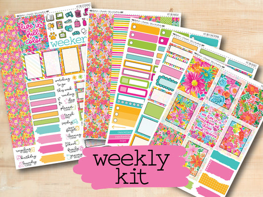 KIT-218 || NEON GARDEN weekly planner kit for Erin Condren, Plum Paper, MakseLife and more!