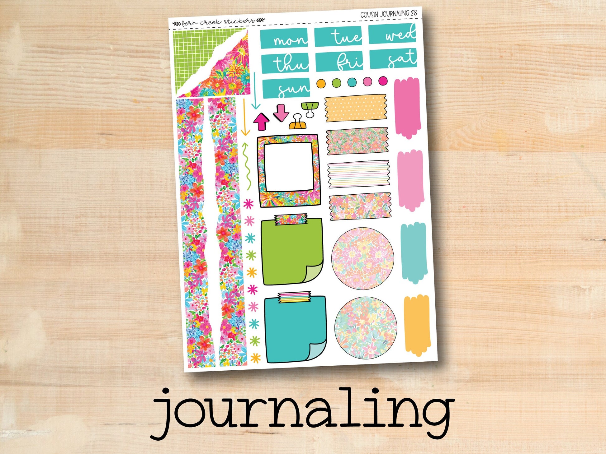 a planner sticker with the words journaling on it