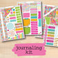 a collection of colorful planner stickers with the text journaling kit