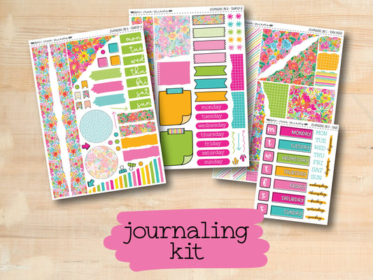 a collection of colorful planner stickers with the text journaling kit