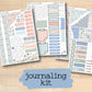 a collection of planner stickers with the text journaling kit