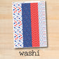 a piece of paper with the words washi on it