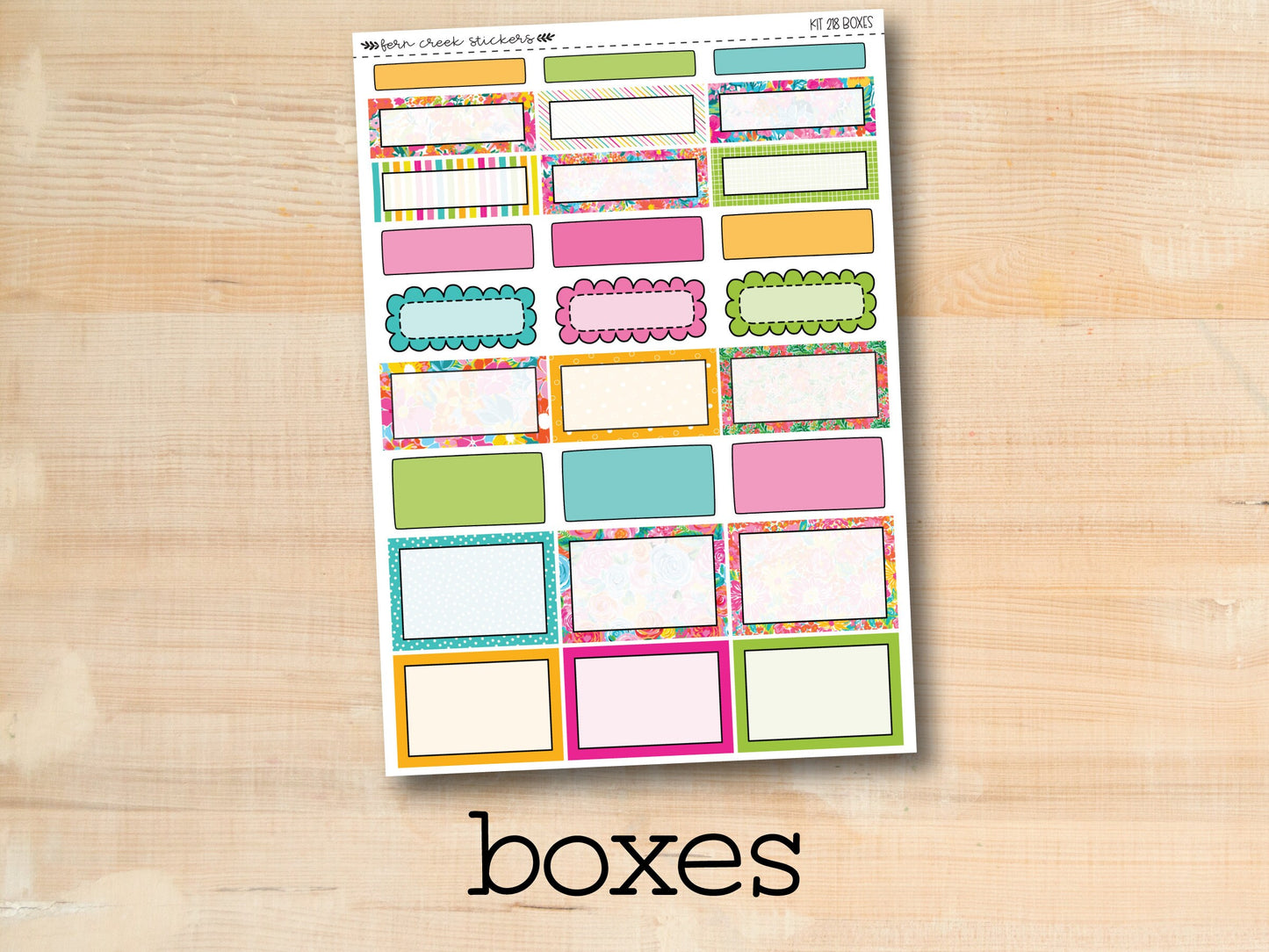 KIT-218 || NEON GARDEN weekly planner kit for Erin Condren, Plum Paper, MakseLife and more!