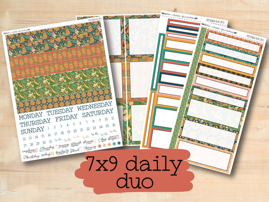 a variety of daily planner pages with the text 7x9 daily duo