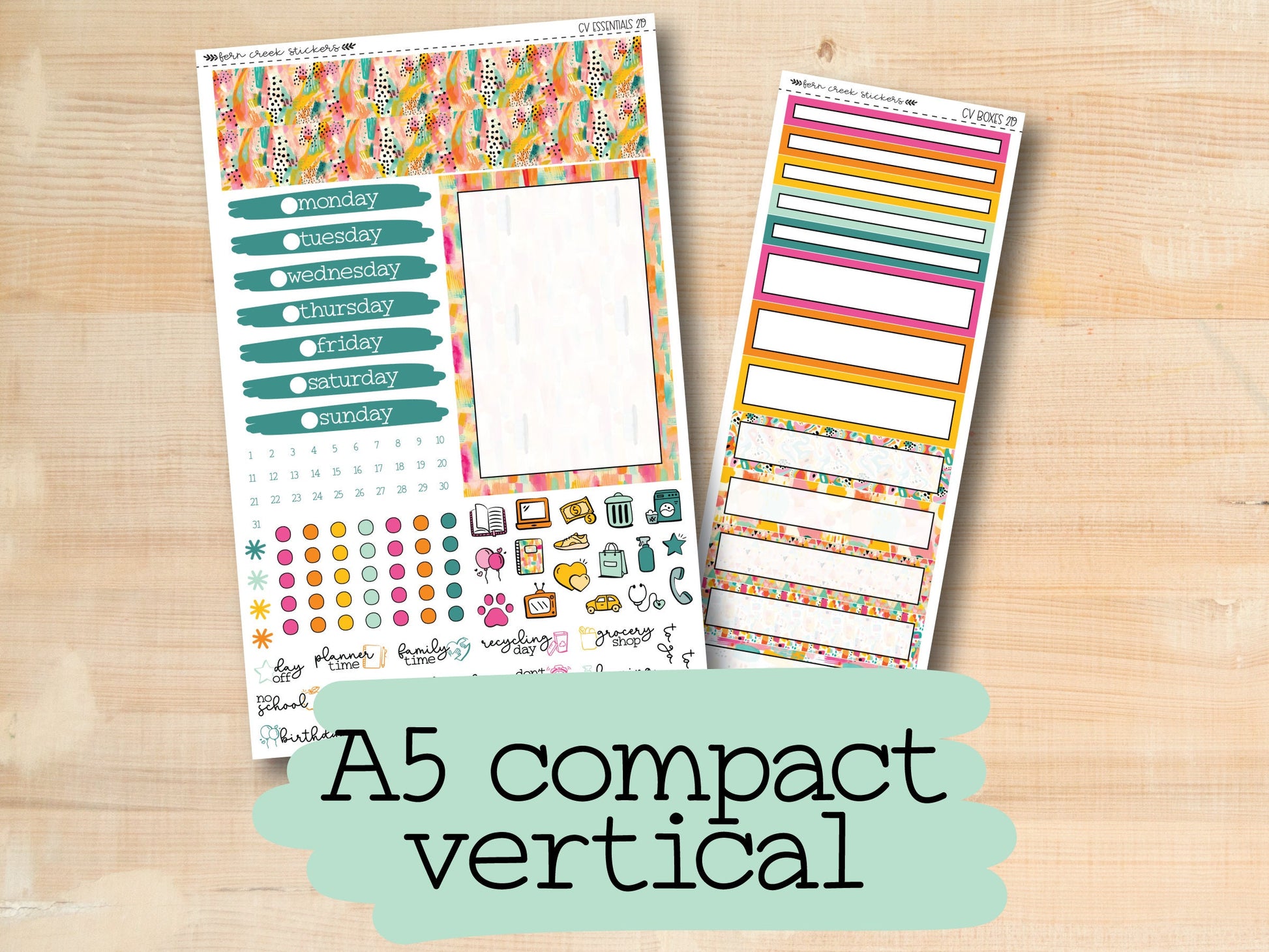 a5 compact vertical vertical stickers with the text a5 compact vertical stickers