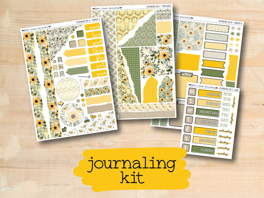 a group of stickers with the text journaling kit