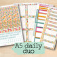 a5 daily planner stickers for the month of the week