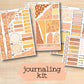 a collection of orange and yellow planner stickers