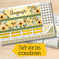 a yellow and green floral planner sticker