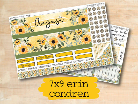 a yellow and green floral planner sticker