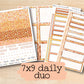 a set of three daily planner pages with the text 7x9 daily duo