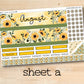 a yellow and green floral planner sticker