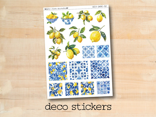 a picture of a bunch of lemons on a sticker sheet