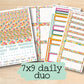 a set of planner pages with the text 7x9 daily duo