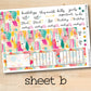 a planner sticker with a colorful background