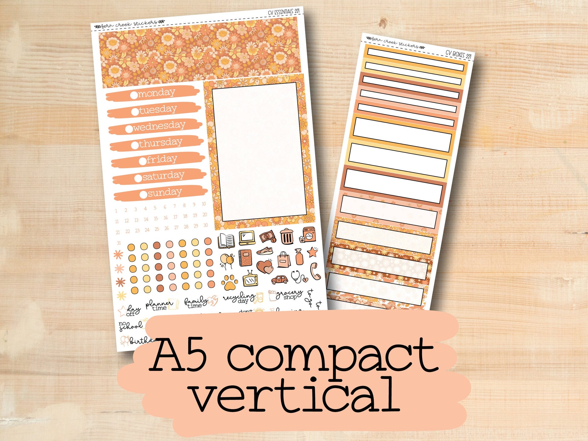 a5 compact vertical vertical stickers with the text a5 compact vertical stickers