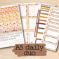 a5 daily planner stickers with a floral pattern