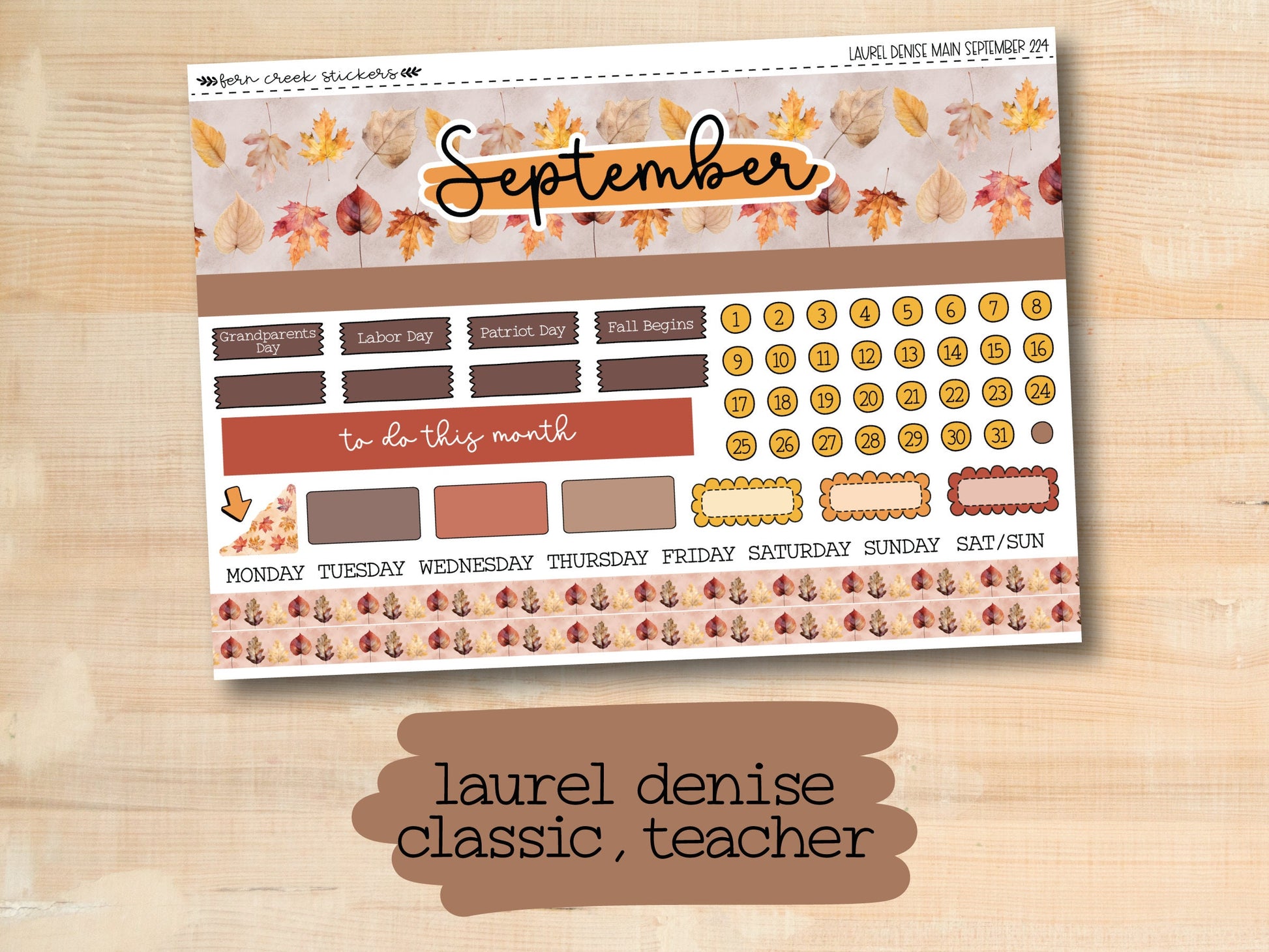 a planner sticker with a fall theme