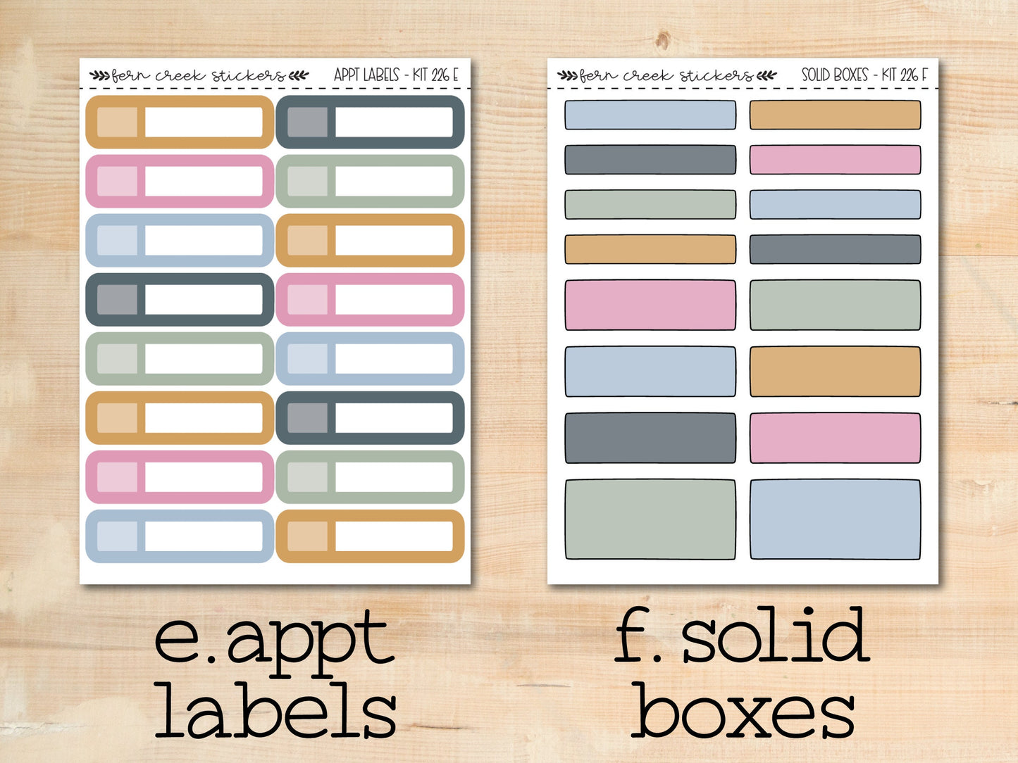 a couple of different types of labels on a table