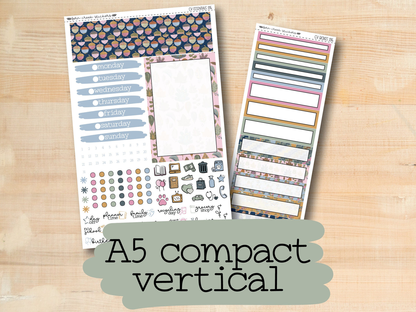 a5 compact vertical vertical stickers with the text a5 compact vertical stickers