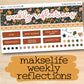 WR-223 || BOHO FALL 7x9 and A5 MakseLife Weekly Reflections