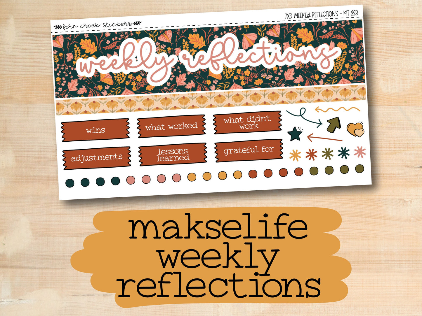 WR-223 || BOHO FALL 7x9 and A5 MakseLife Weekly Reflections