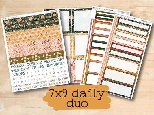 a collection of planner pages with the text 7x9 daily duo