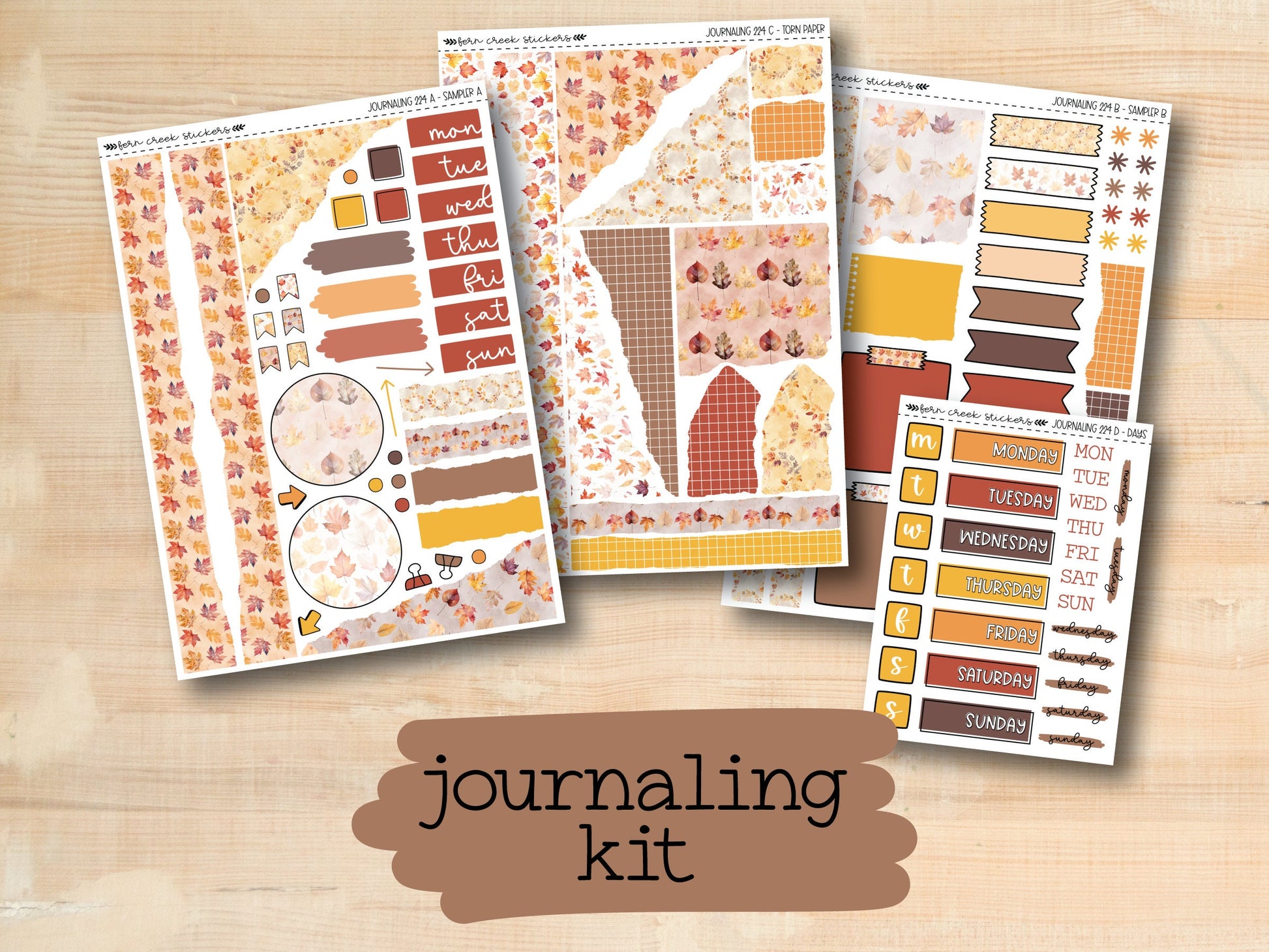 a collection of stickers with the text journaling kit