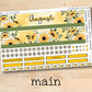 a yellow and green floral planner sticker