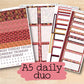 a5 daily planner stickers for the month of the week