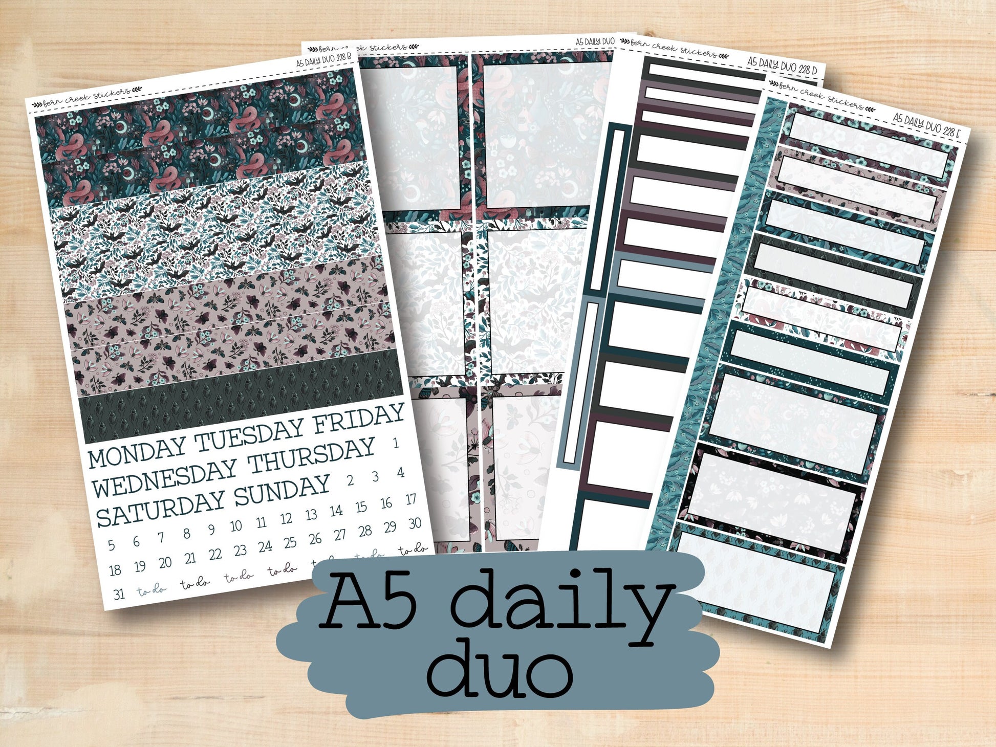 a5 daily planner stickers for the month of the week