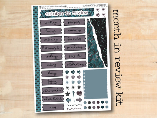 a planner sticker with a blue and gray theme