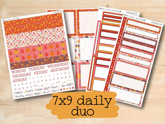 a set of planner stickers with the text 7x9 daily duo