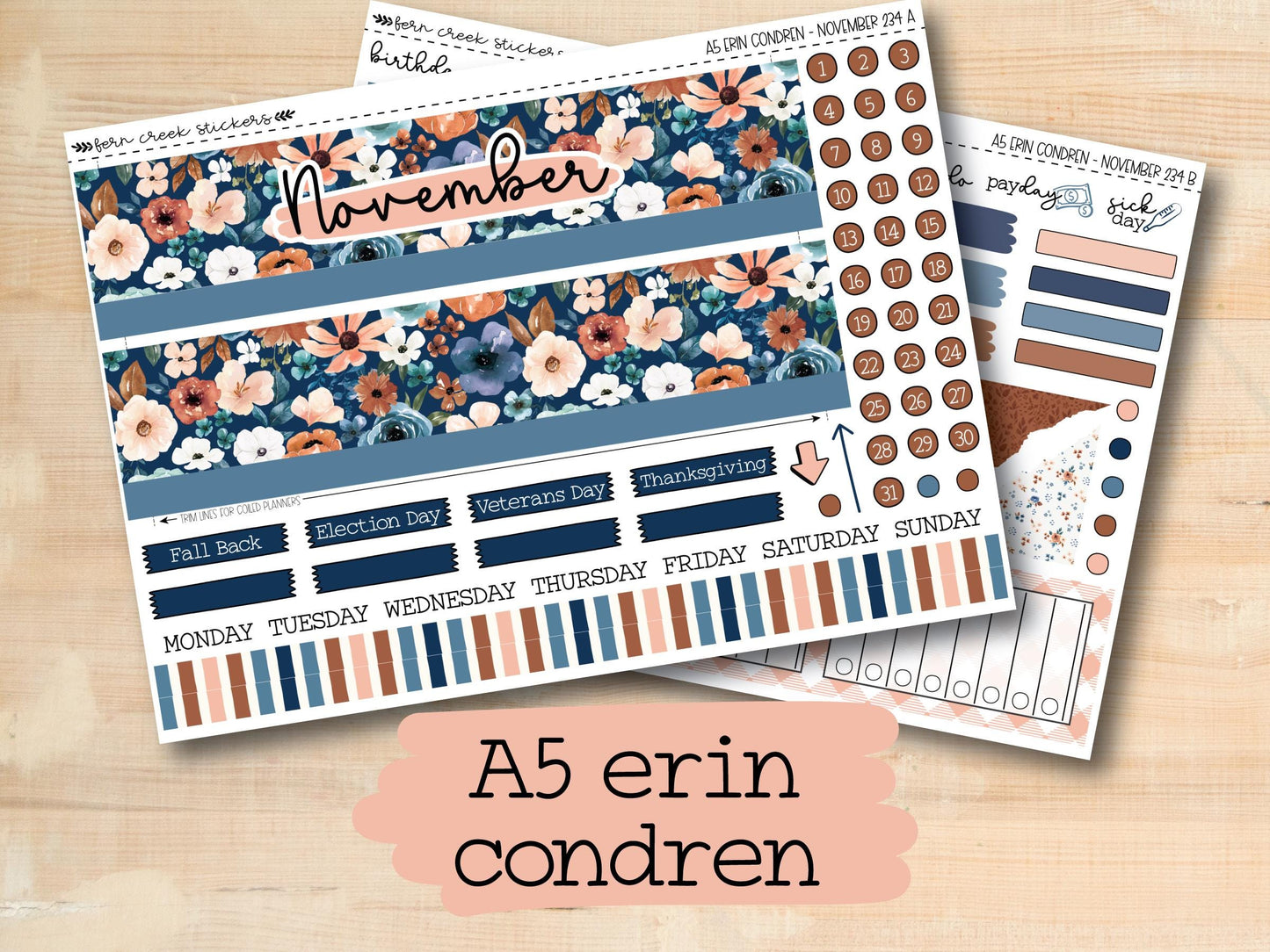 a set of stickers with the words, a5 ern, and a