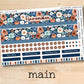 a planner sticker with flowers on it