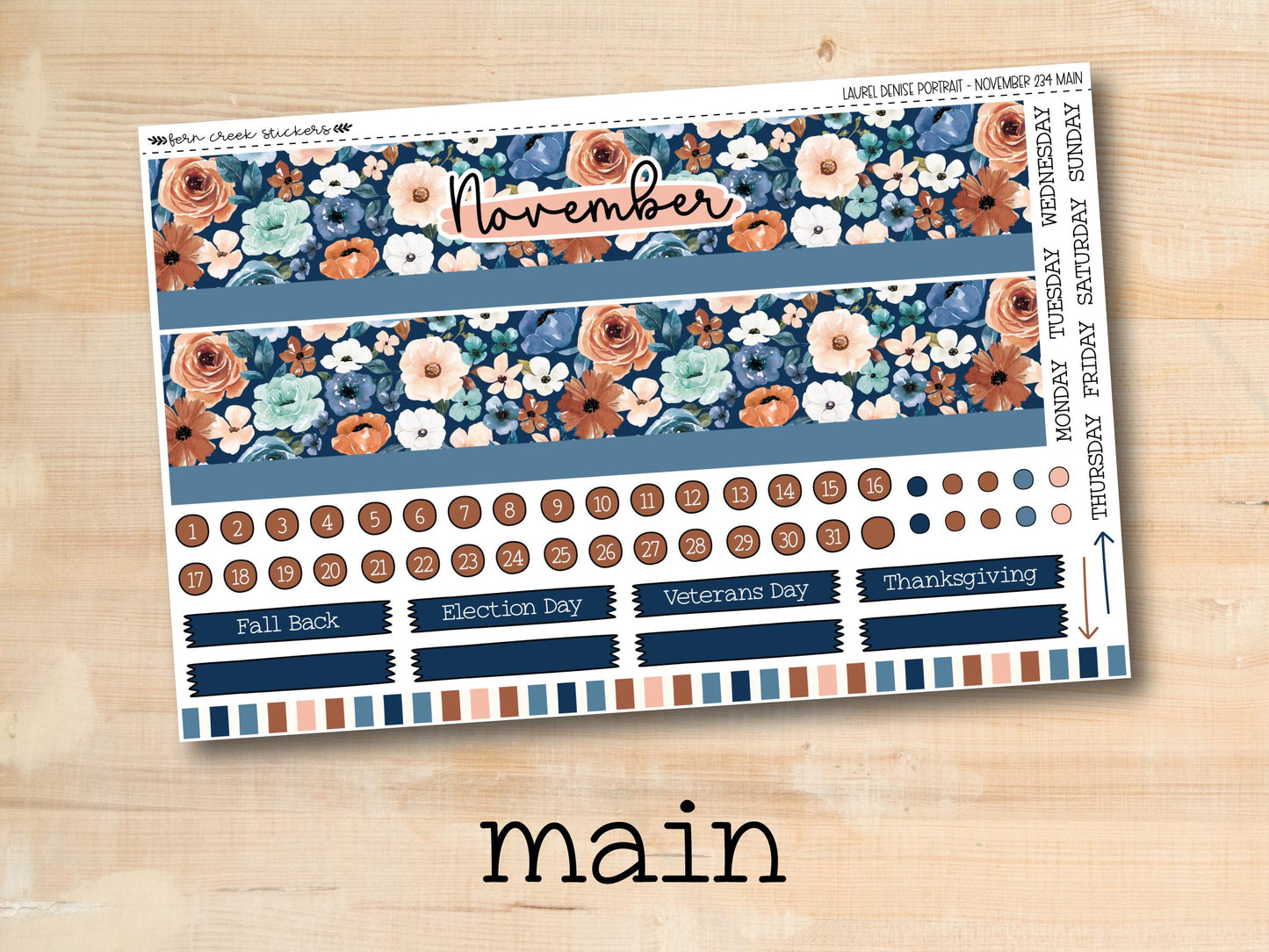 a planner sticker with flowers on it