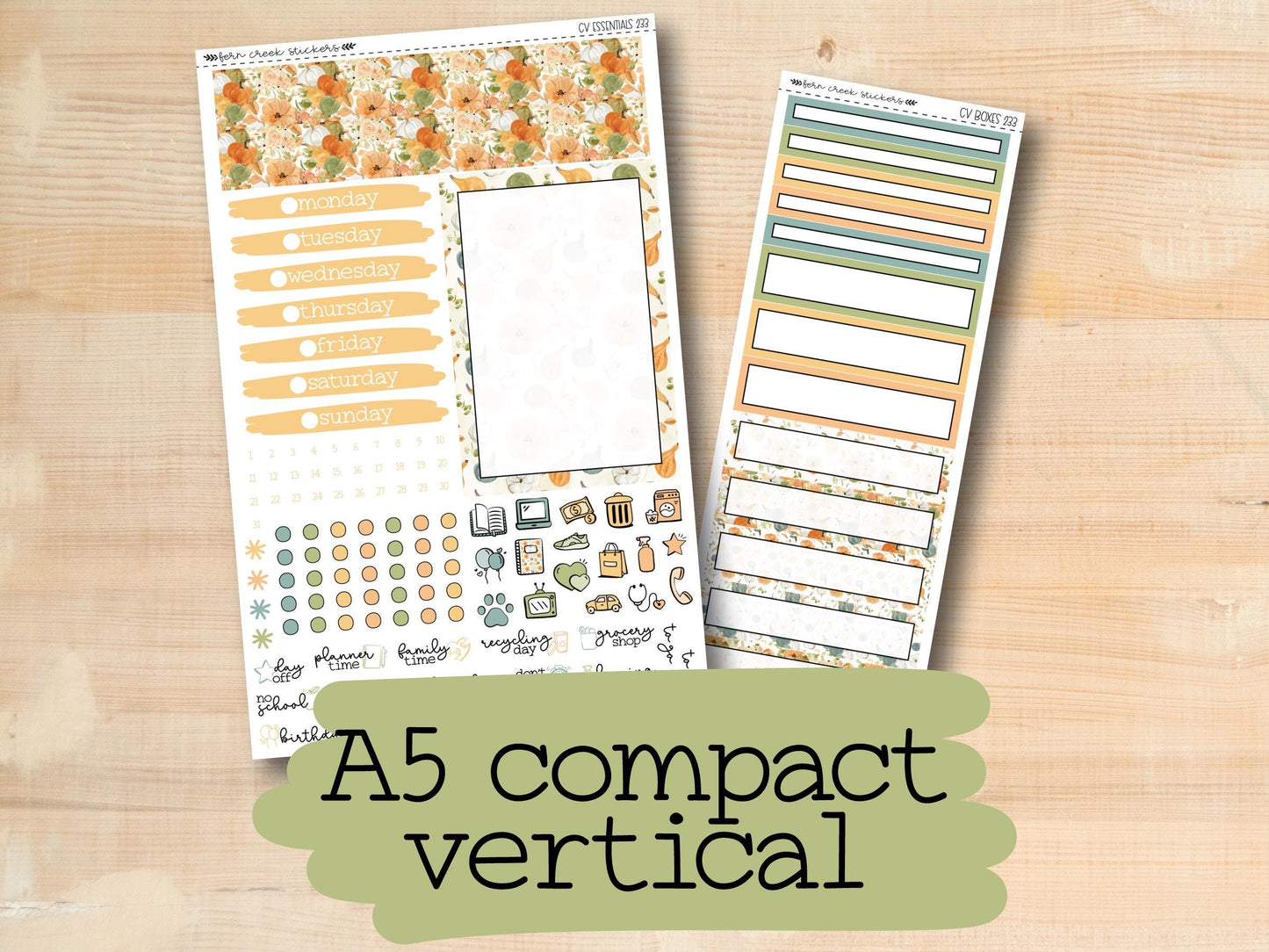 a5 compact vertical vertical stickers with the text a5 compact vertical stickers